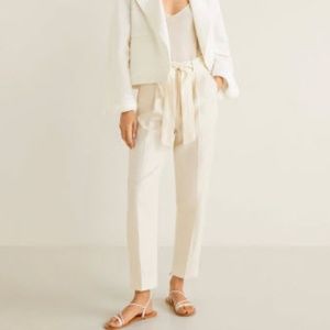 MANGO - Bow Linen Trousers - NWT